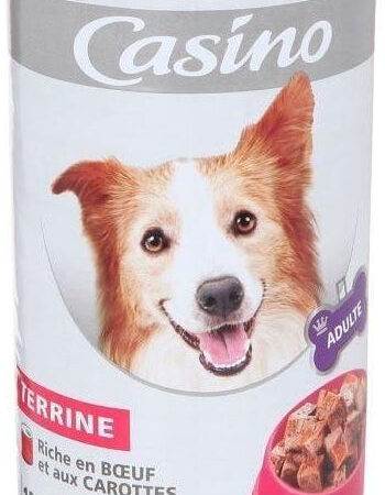 Terrine Boeuf et Carottes pour Chiens Casino 1230g