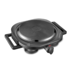 Plaque Electrique noire 1 Feu Techwood. 185mm  Protection anti-surchauffe.1500 W