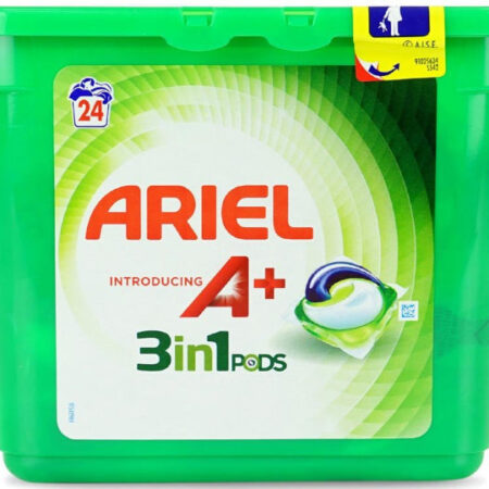 24 Pods de Lessive 3 en 1 Ariel 648g
