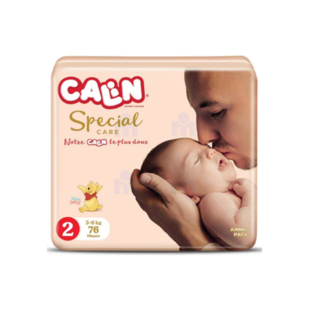 Couches bébé Spécial Care taille 2 (3-6kg) mini x76 unités - CALIN