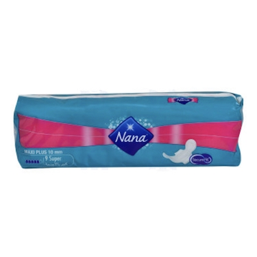 9 Serviettes Maxi Plus Super Nana 10mm