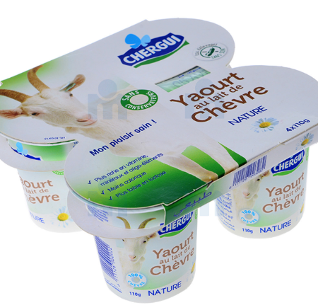 YAOURT DE CHÈVRE NATURE SUCRÉ CHERGUI 4pots de 110g